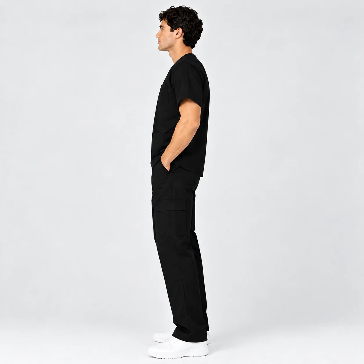 Tenue de Bloc Médicale Homme – Noir | Med Ora