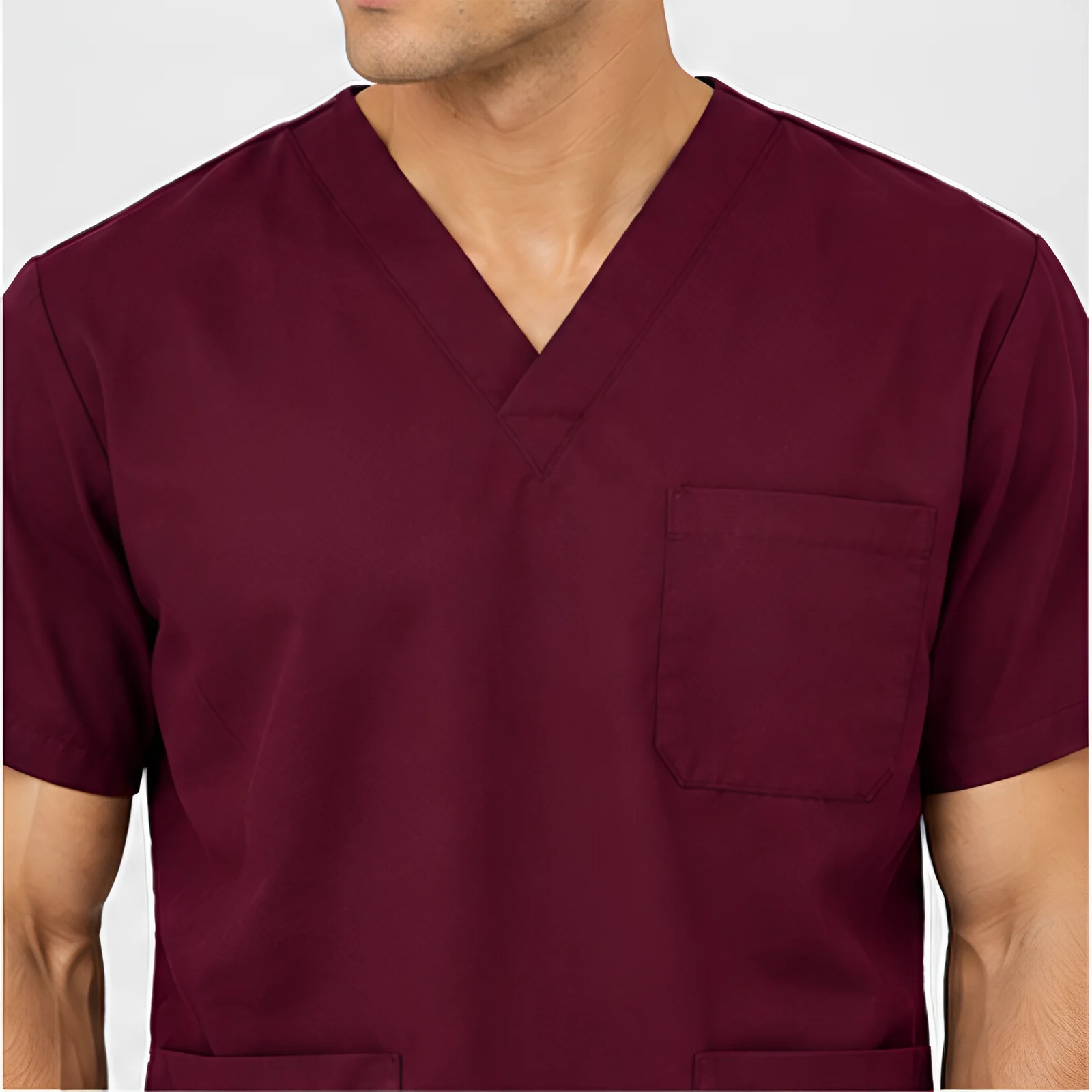 Tenue de Bloc Col V Homme – Bordeaux | Med Ora