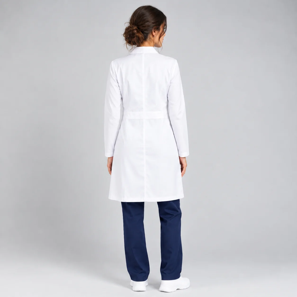 Blouse Manches Longues Col Officier Femme | Med Ora