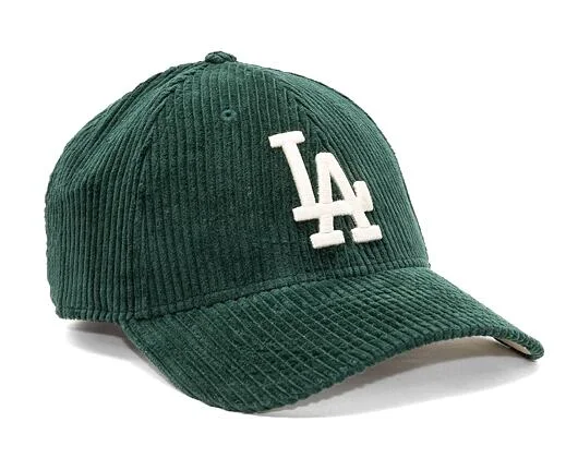 Casquette New Era 9FORTY MLB à cordon large Los Angeles Dodgers vert foncé/pierre