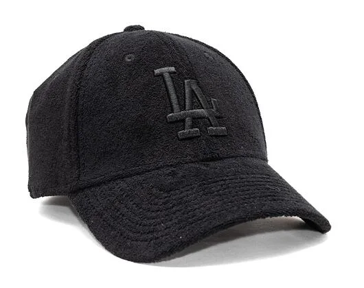 Casquette New Era 9FORTY MLB en tissu éponge Los Angeles Dodgers noire