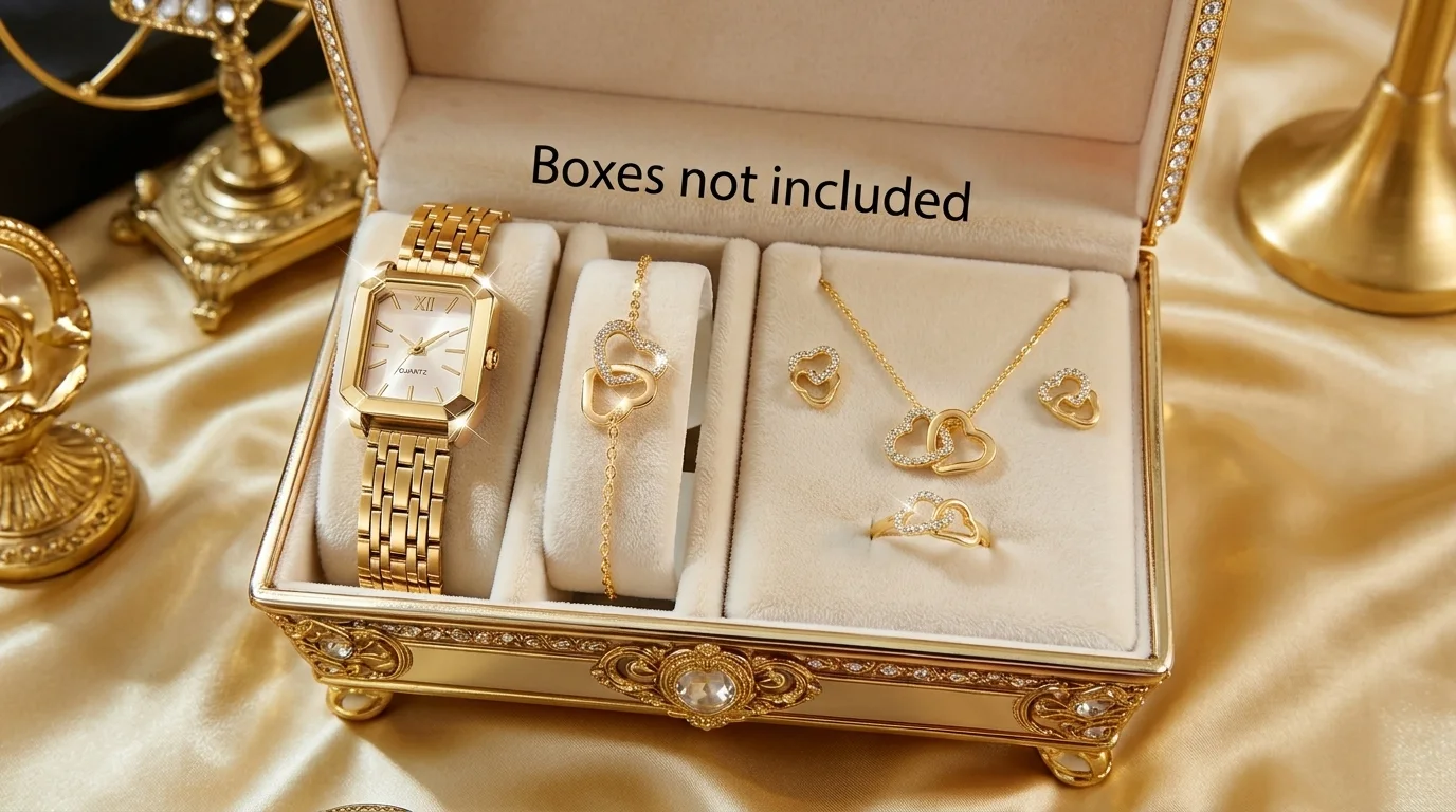 Ensemble Serena™ Élégance Dorée – Montre & Bijoux pour Femme GB
