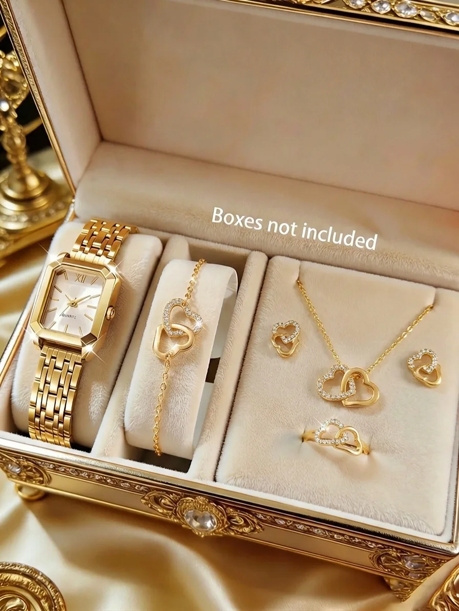 Ensemble Serena™ Élégance Dorée – Montre & Bijoux pour Femme CIV