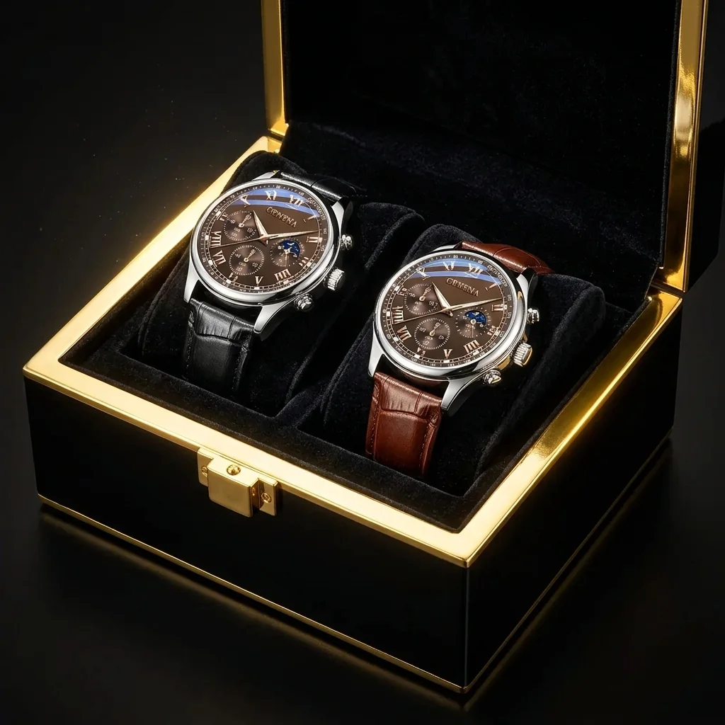 Ensemble de deux Montres Quartz Homme – Luxe et Élégance GB