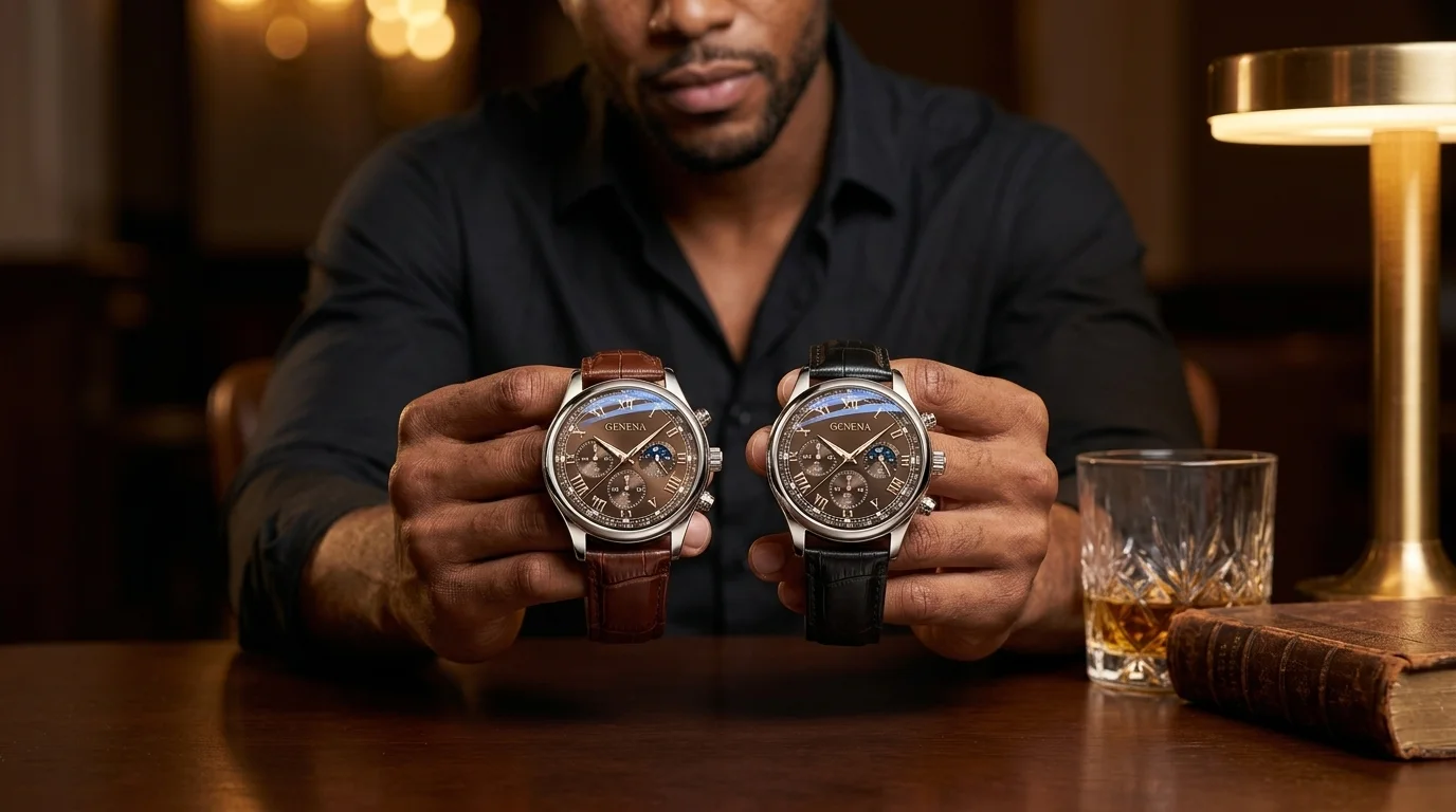 Ensemble de deux Montres Geneva Homme – Luxe et Élégance