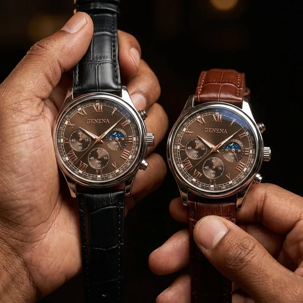 Ensemble de deux Montres Geneva Homme – Luxe et Élégance