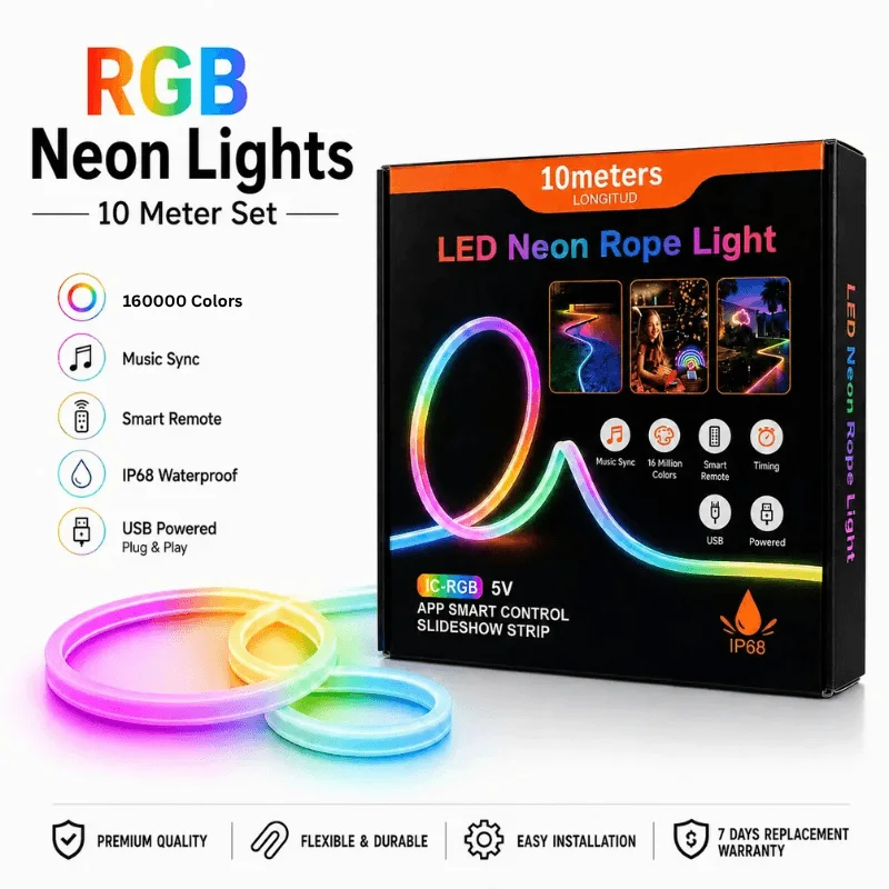 Ruban LED Néon Flexible RGB-IC Smart (5m / 10m)