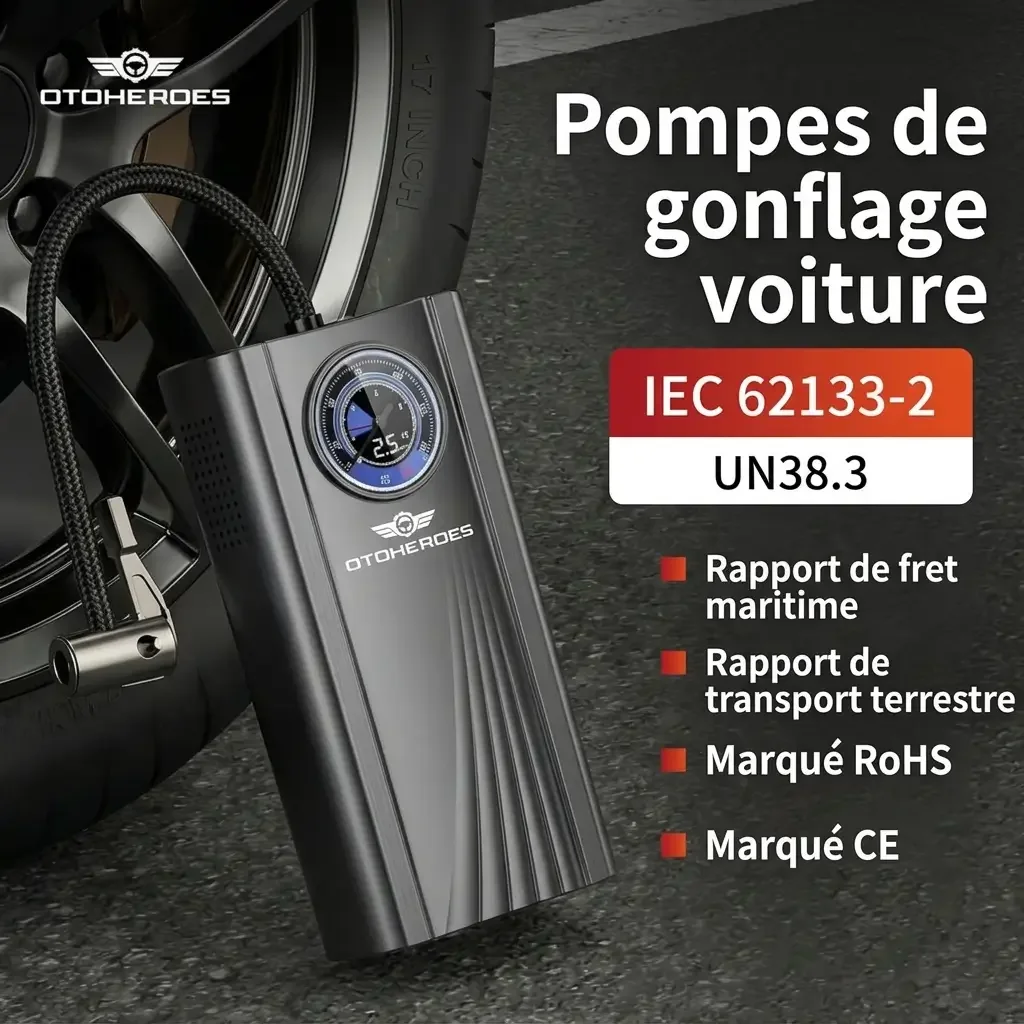 Compresseur d’Air Électrique Portatif  — Votre Compagnon de Route Indispensable