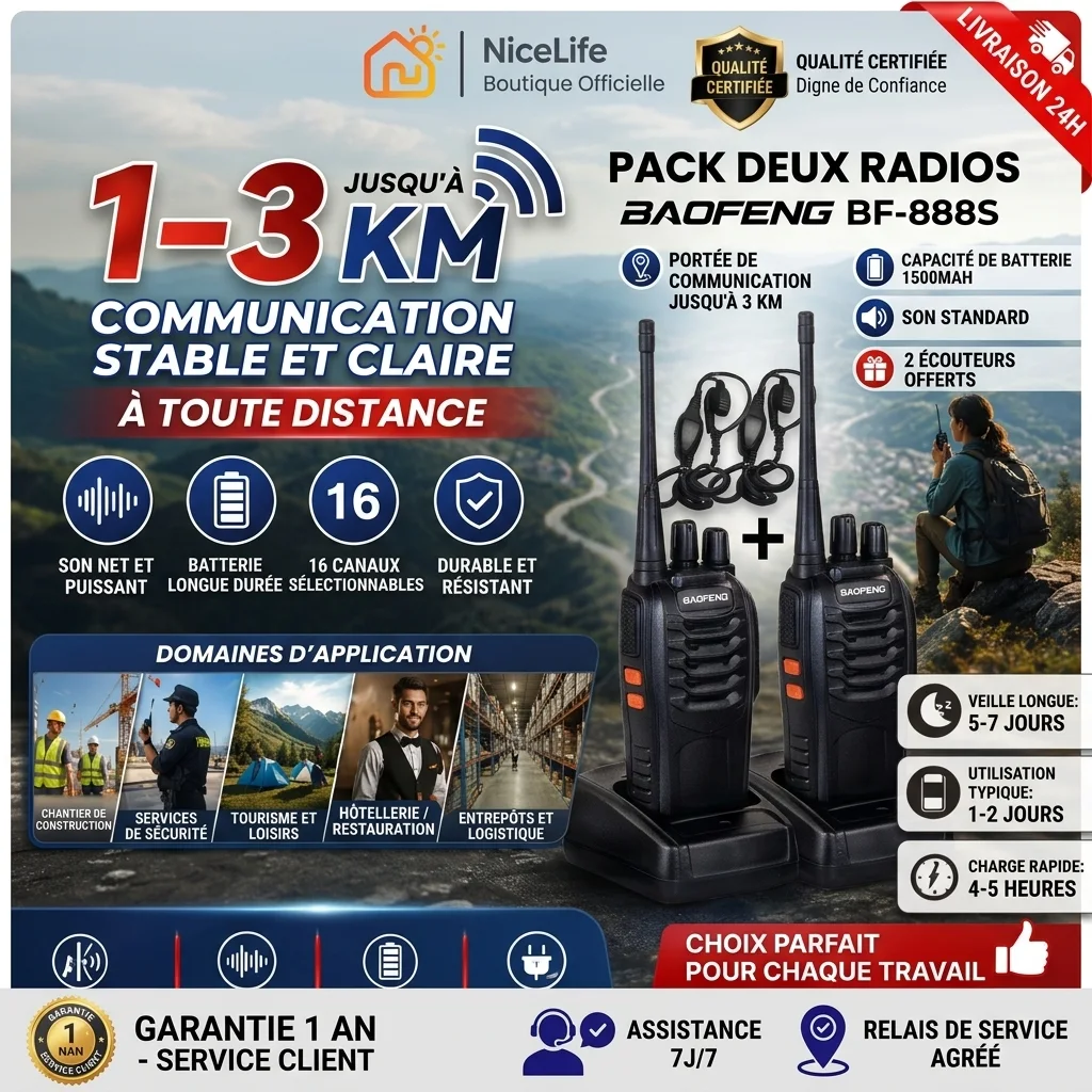 Talkie-Walkie Baofeng BF-777S : La Communication Professionnelle et Fiable, en Toute Simplicité