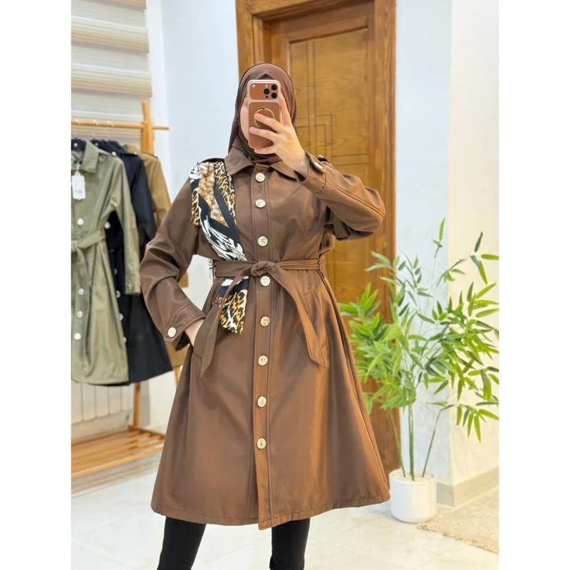 trench avec foulard