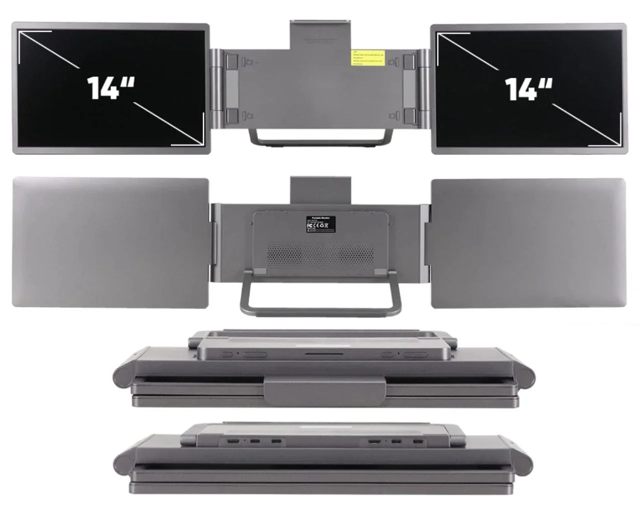 Moniteur Portable Double Écran 14 Pouces – Transformez Votre Ordinateur en Bureau Multitâche : Boostez votre productivité