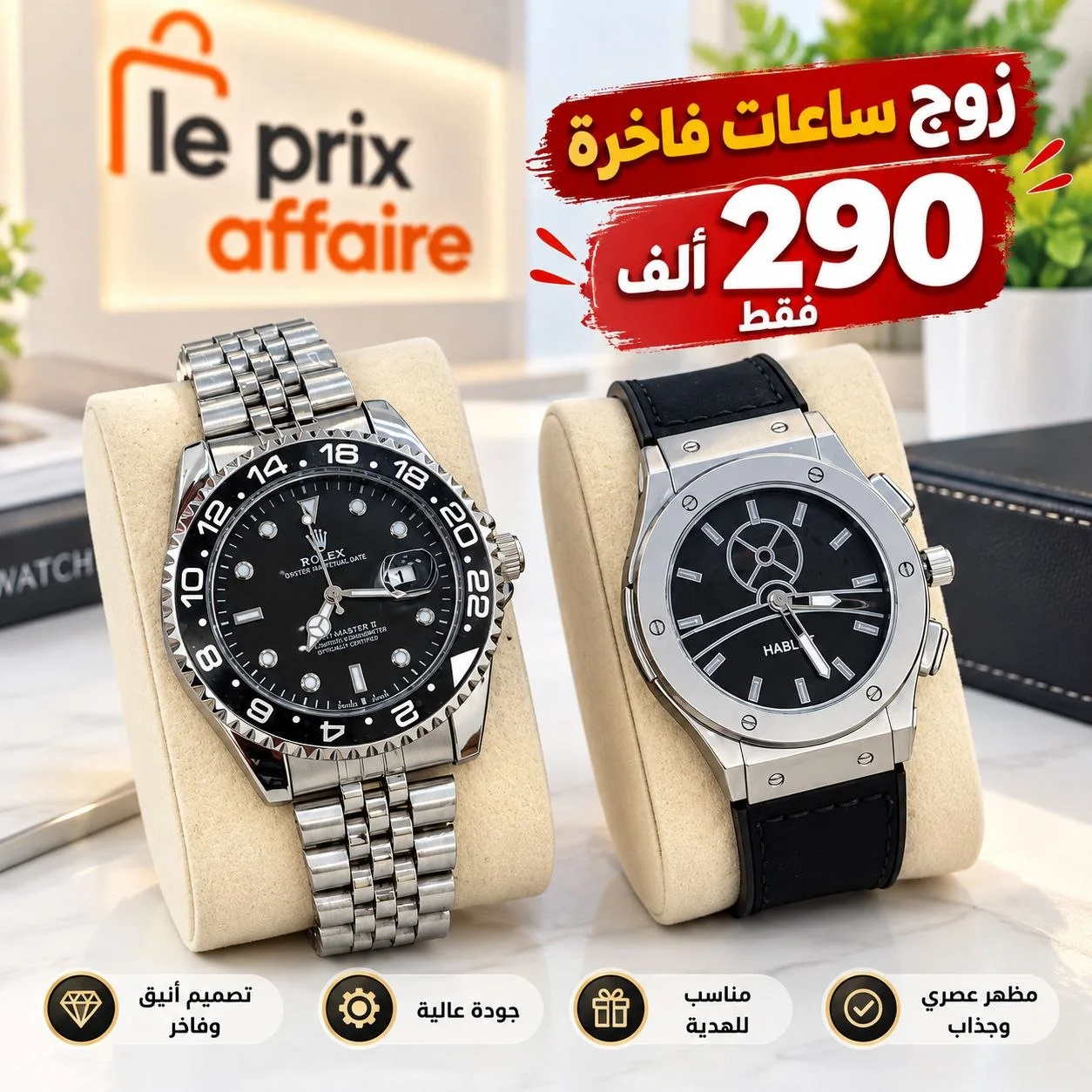 Montre rolex + montre hublot