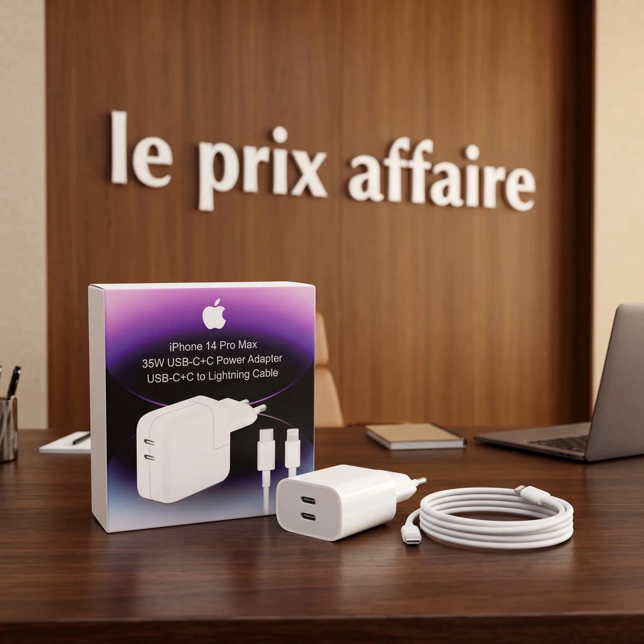 شاحن أبل سريع 35W Dual USB-C Port