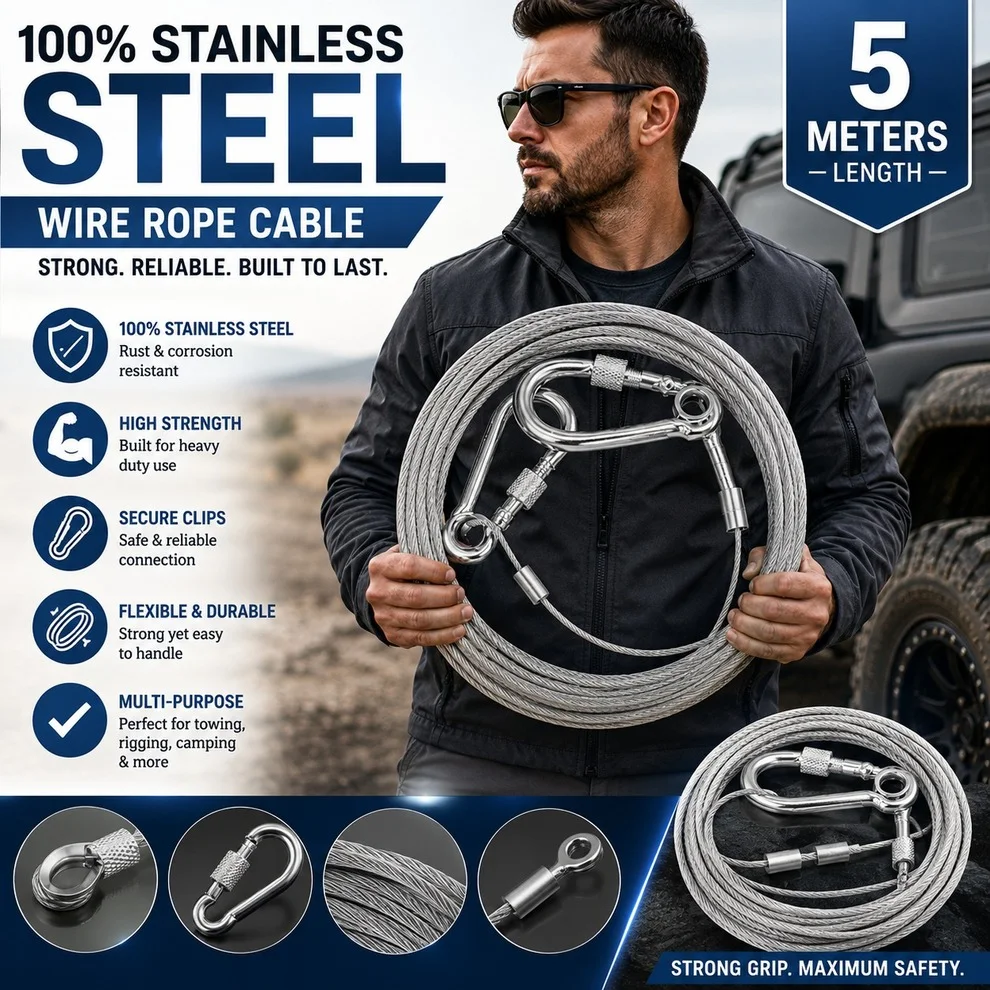 Stainless Steel Cable - كابل فولاذي مقاوم للصدأ