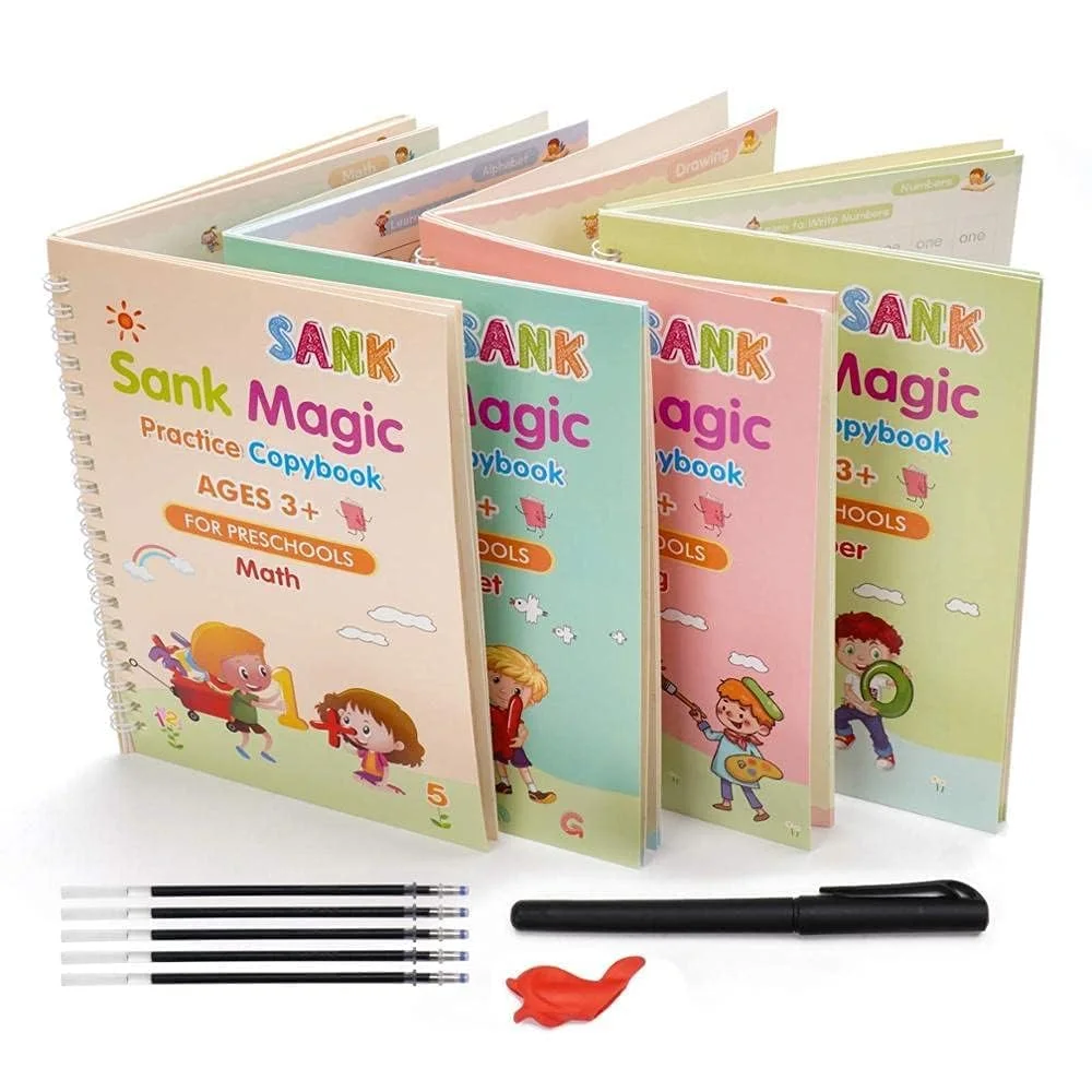 Magic Reusable Calligraphy Practice Copybook for Preschoolers – دفاتر تدريب الخط السحري القابلة لإعادة الاستخدام للأطفال