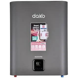 سخان ماء كهربائي ذكي Daiko Smart Slim رمادي داكن 50L مع جهاز تحكم عن بعد و Wifi