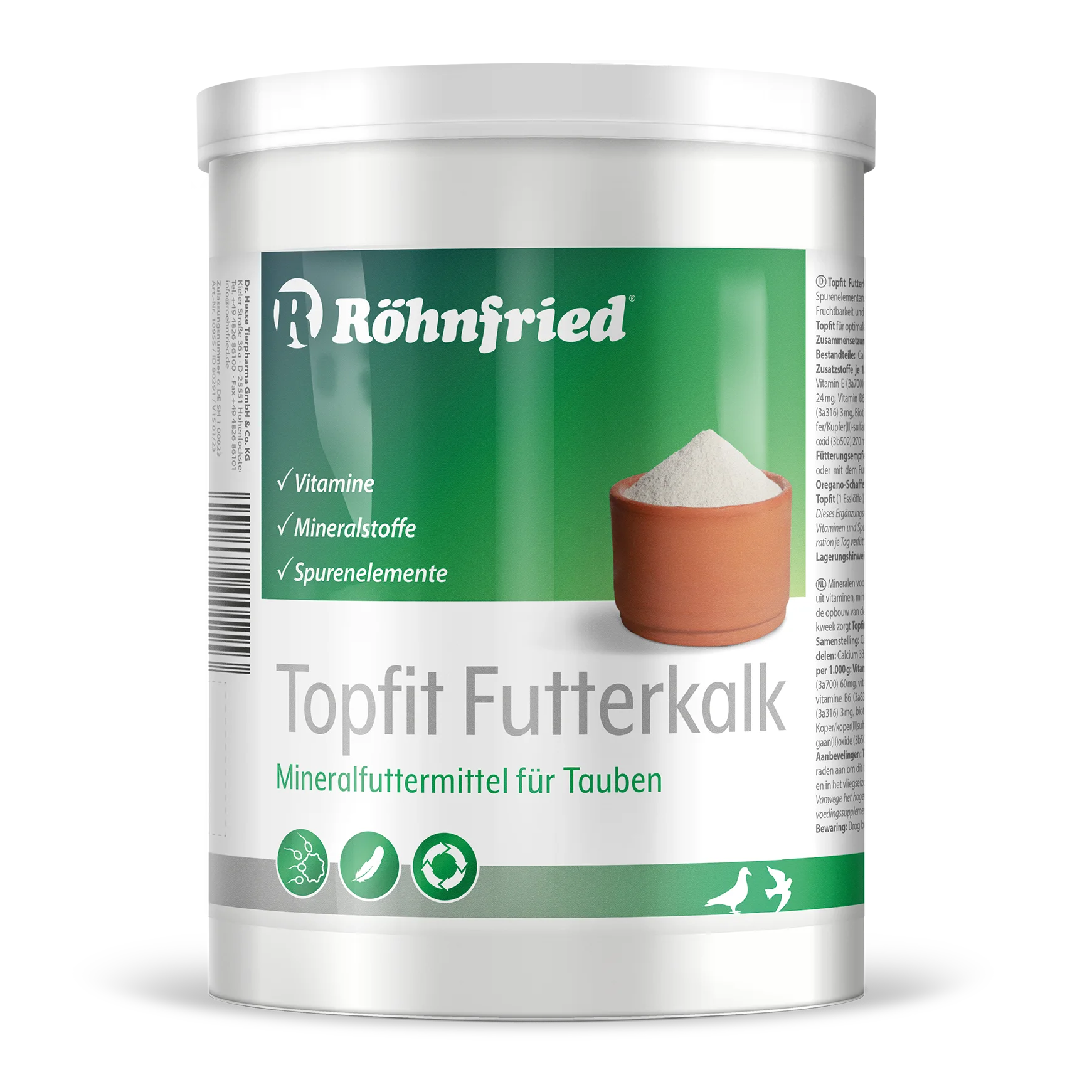 طوبفيت سبيسيال-فوتركالك (Topfit Spezial-Futterkalk) خليط المعادن المتكامل للطيور