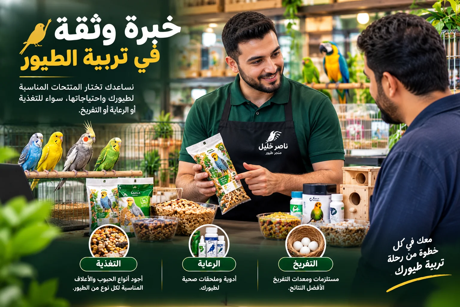 خبرة وثقة في تربية الطيور