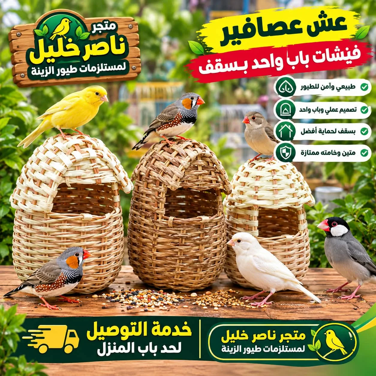 عش عصافير فنشات  باب واحد بسقف