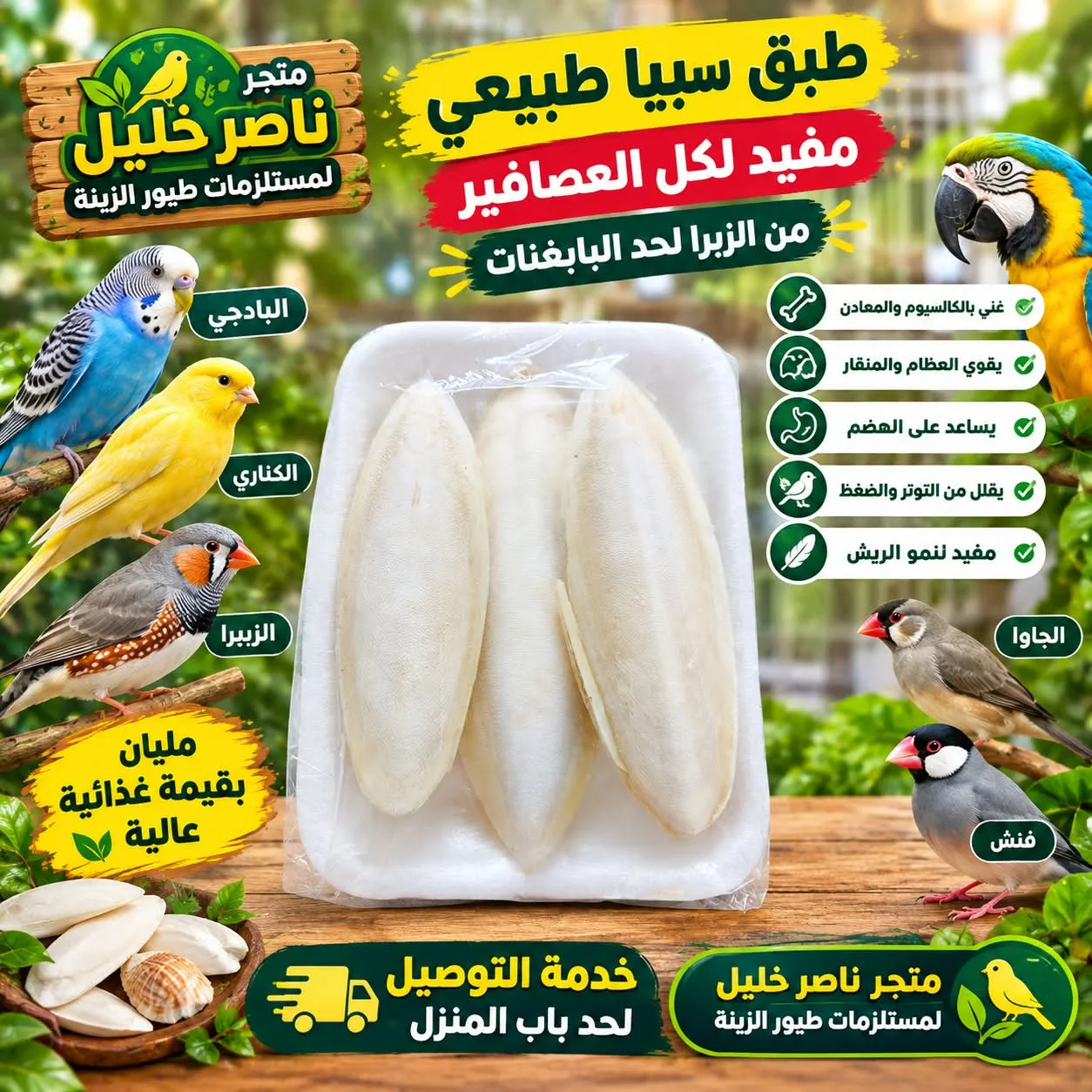 طبق سبيا طبيعي