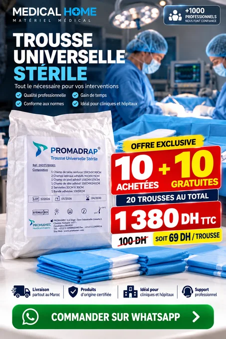 Trousse Universelle Stérile PROMADRAP® – Offre Professionnelle 30 + 20 GRATUITES