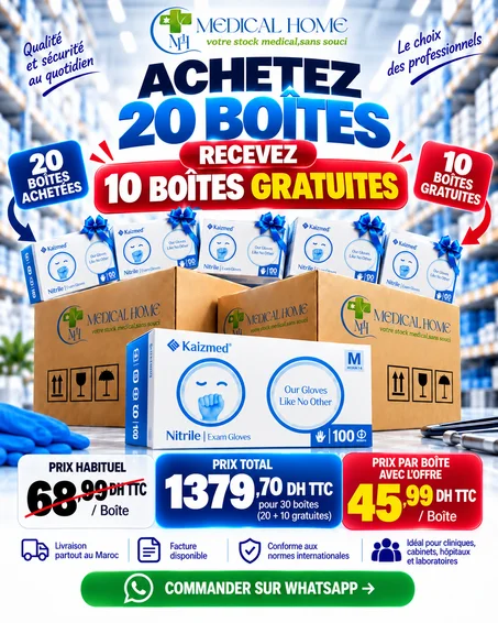 Gants Nitrile Bleu Boite de 100 Pièces Jetables