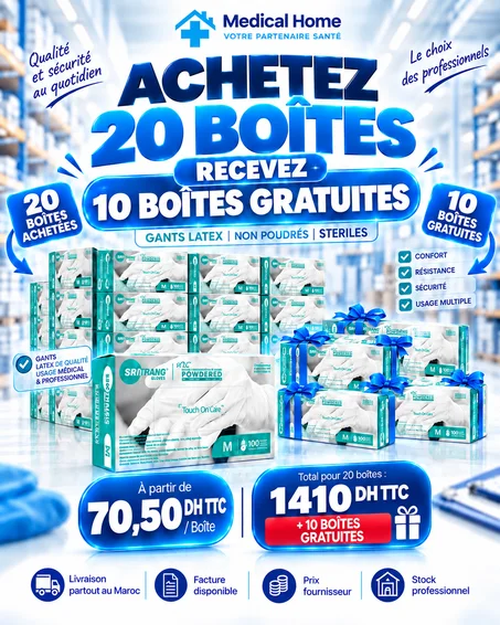 Gants en Latex non Poudrés – Boite de 100 Pièces Jetables
