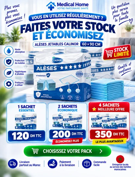 Alèse jetable CALINOR_120DH TTC-Sachet de 25 Pièces