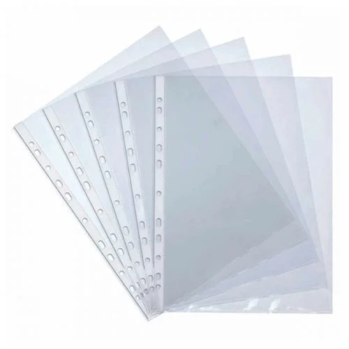 100 POCHETTES PERFORÉES BLANCHES