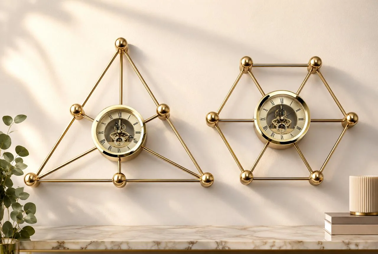 Horloge Pyramidale Design Sculptural & Vintage