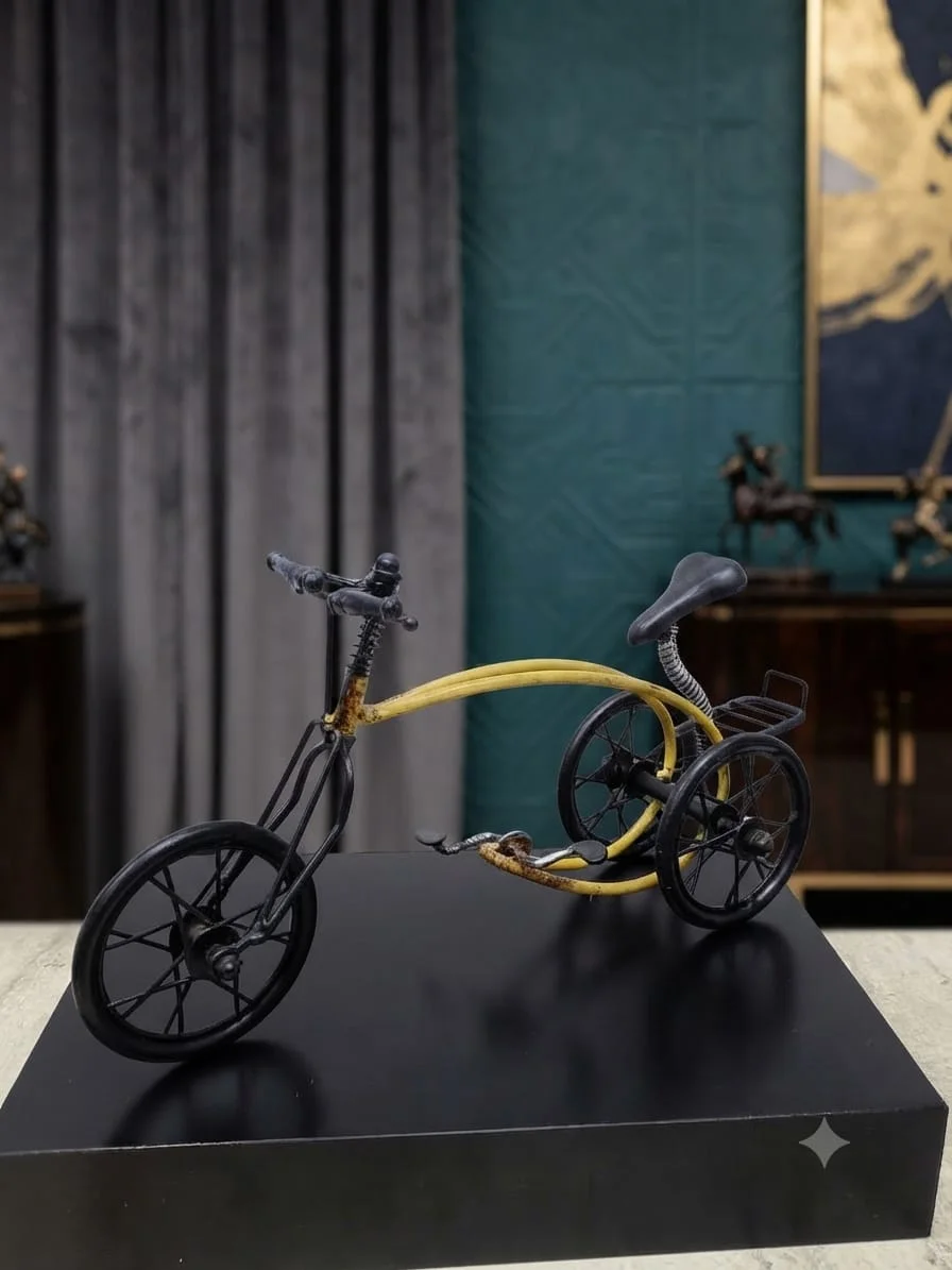 Statue Décorative Vélo Miniature – Sculpture Bicyclette Vintage