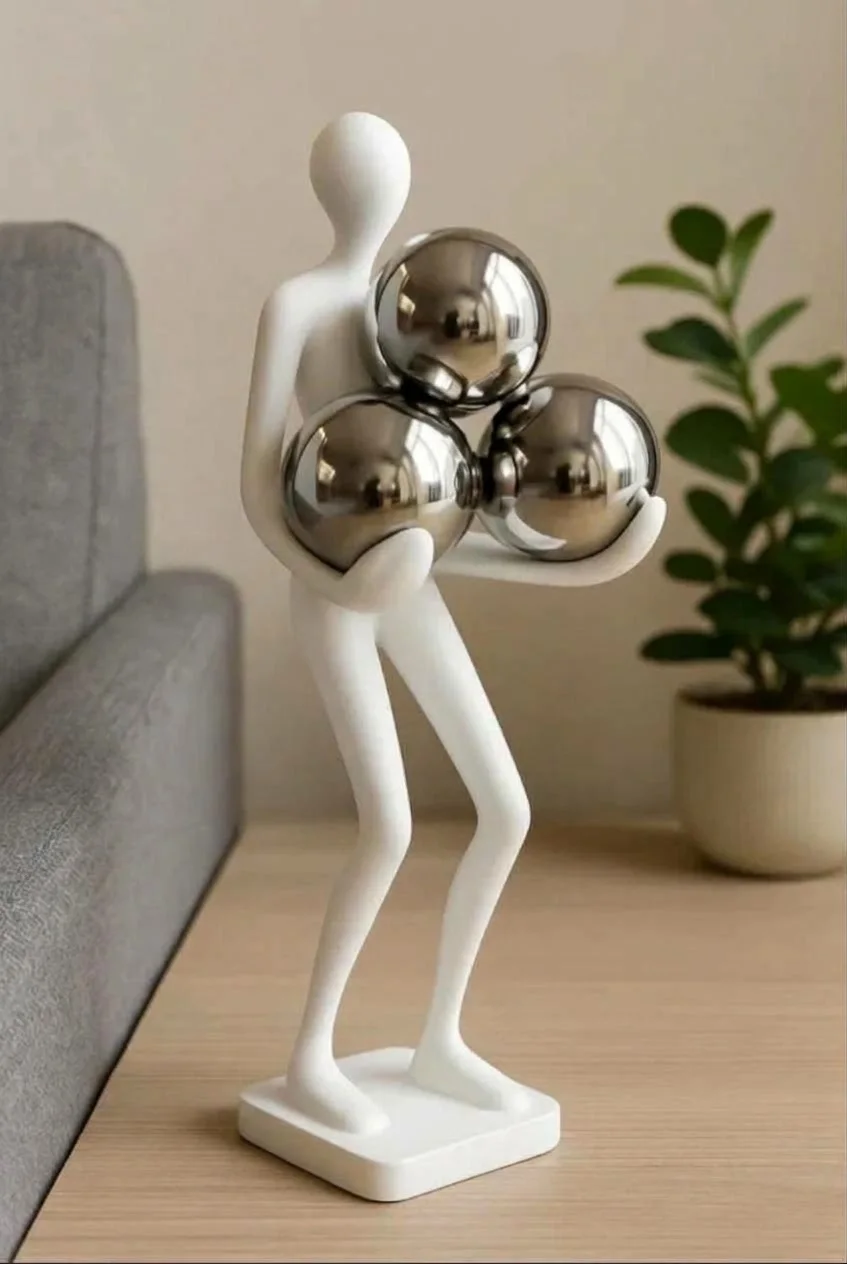 Sculpture Personnage Penseur dans Cadre – Objet Déco & Idée Cadeau Bureau