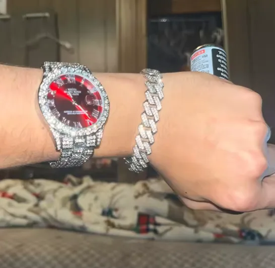 3pcs/ watch / cuban / chain