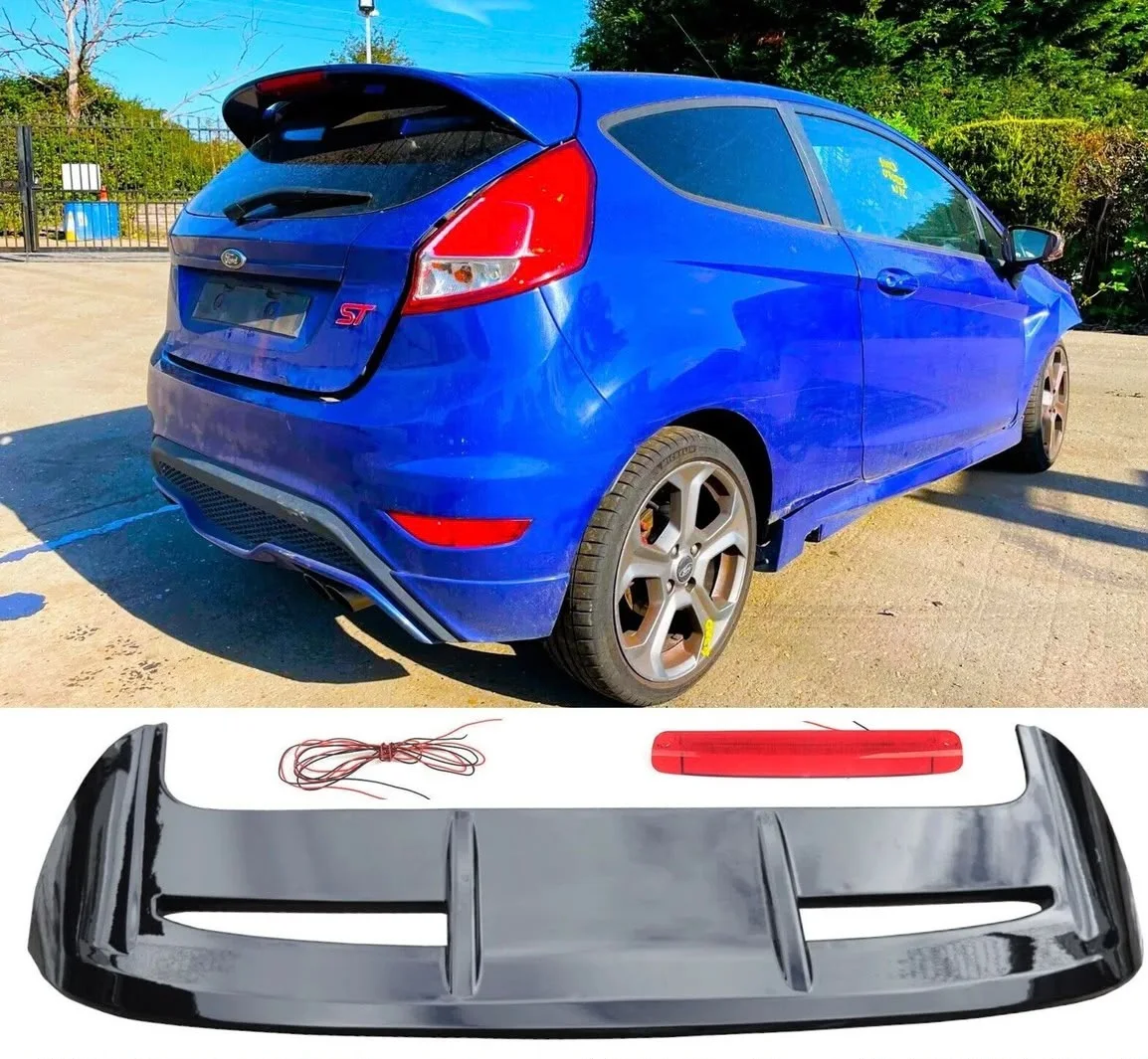 Spoiler ST Ford Fiesta 2008/2019 Avec Feu Rouge