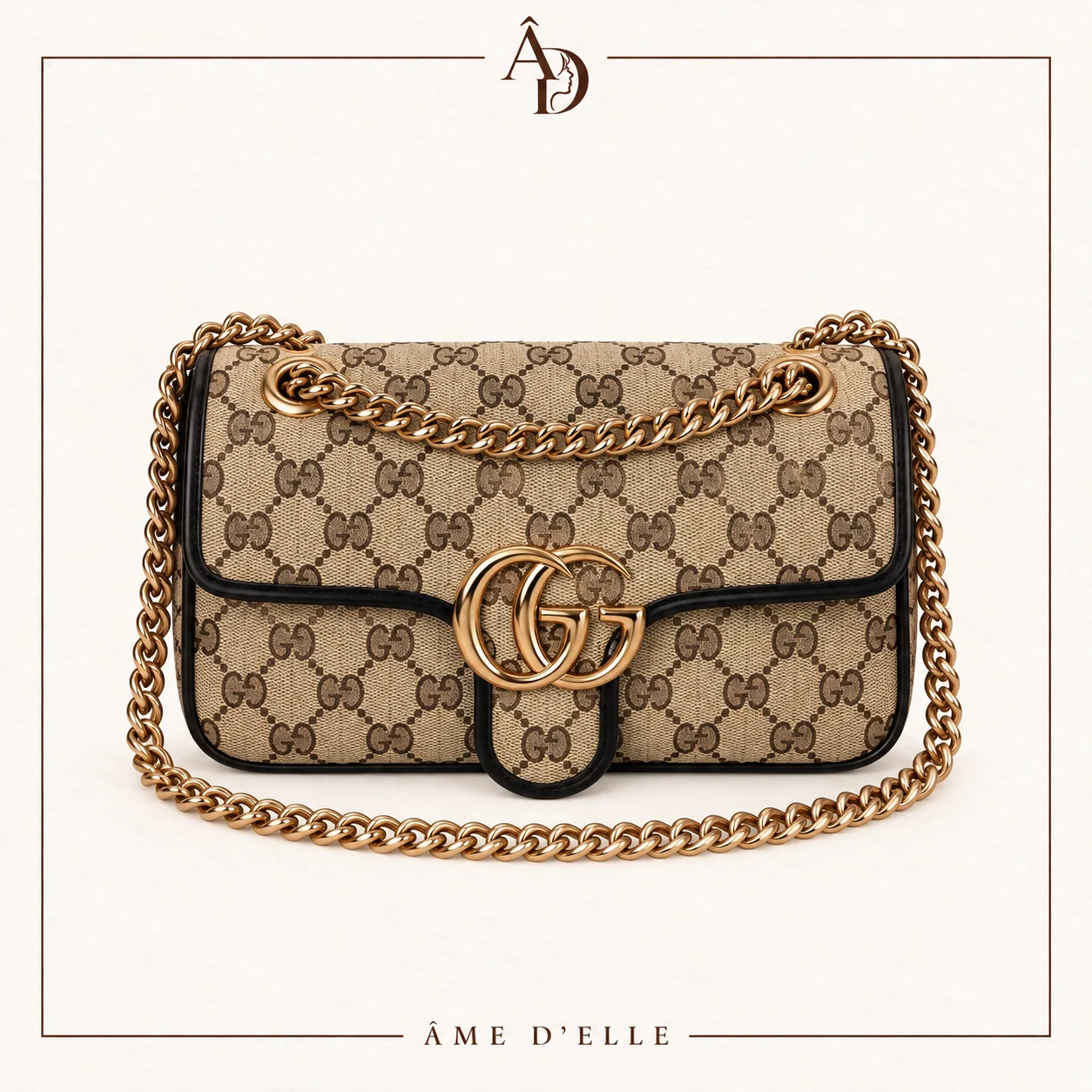 Sac Bandoulière à Motif Monogramme