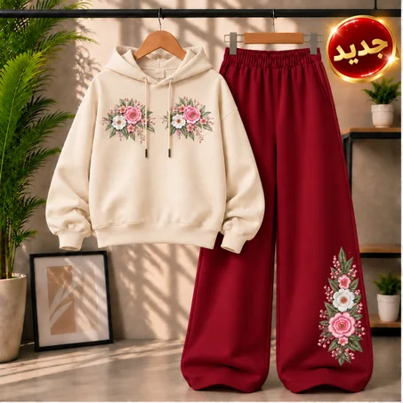 طقم فلورا الشتوي للبنات 🌸 | 8–15 سنة