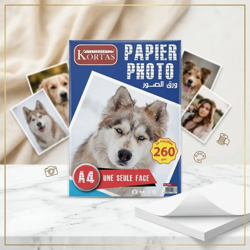 PAPIER PHOTO 260G 20F KORTAS M2237