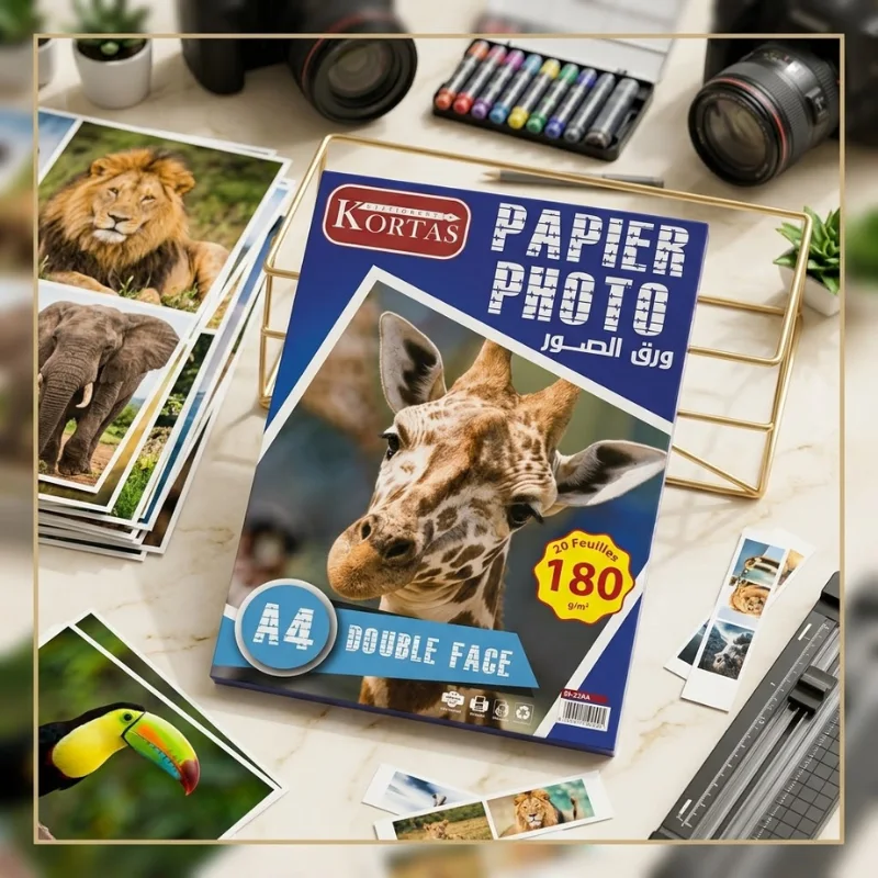 PAPIER PHOTO 180G DOUBLE FACE 20F KORTAS M2244