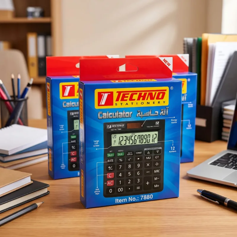 CALCULATRICE DE BUREAU 12 CHIFFERS TECHNO 7880