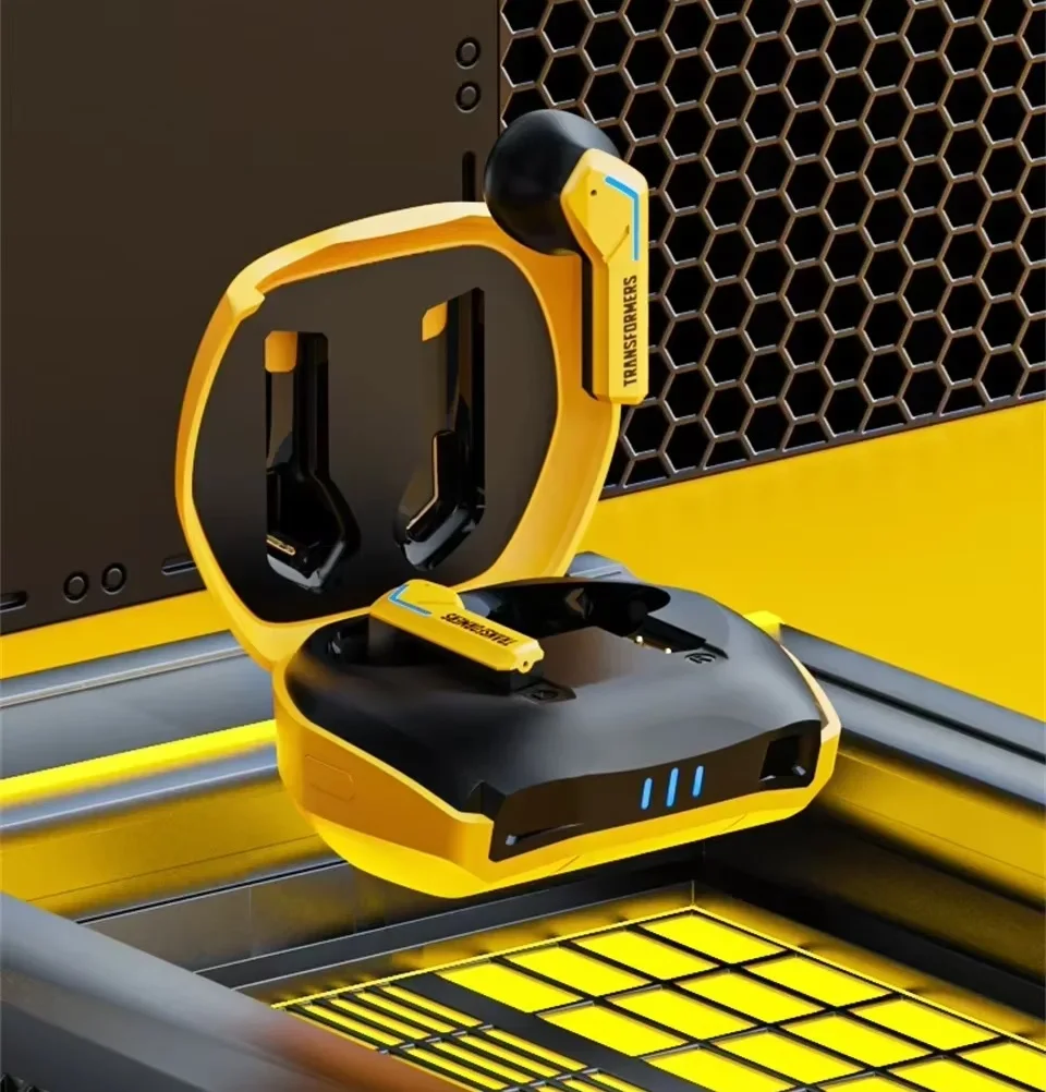 سماعات أذن لاسلكية بلوتوث 5.3 من Transformers  TF-T06، سماعات صغيرة ستيريو عالية الدقة، مناسبة للرياضة الخارجية، مزودة بخاصية الاستماع للموسيقى، وبطارية تدوم طويلاً.
