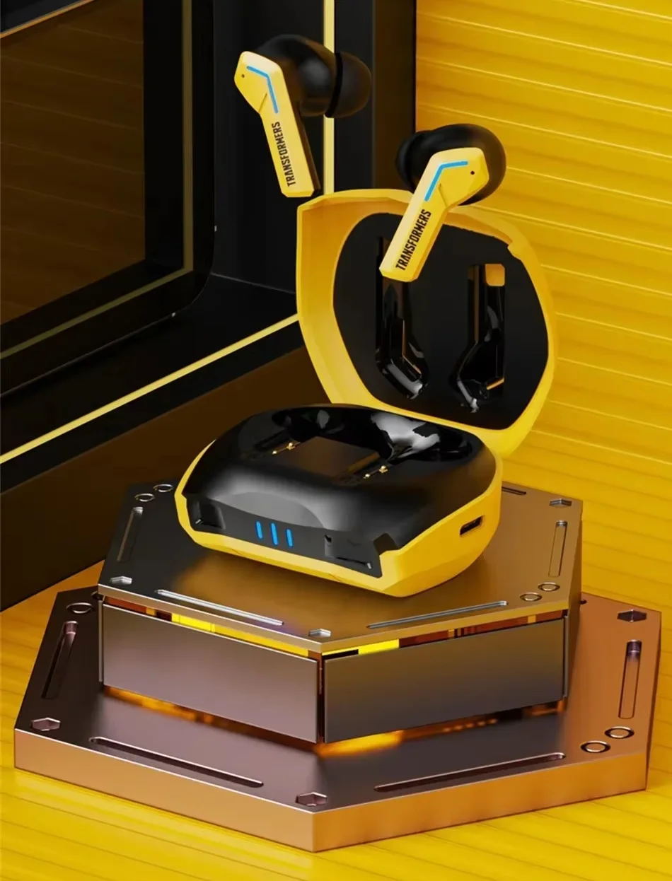 سماعات أذن لاسلكية بلوتوث 5.3 من Transformers  TF-T06، سماعات صغيرة ستيريو عالية الدقة، مناسبة للرياضة الخارجية، مزودة بخاصية الاستماع للموسيقى، وبطارية تدوم طويلاً.