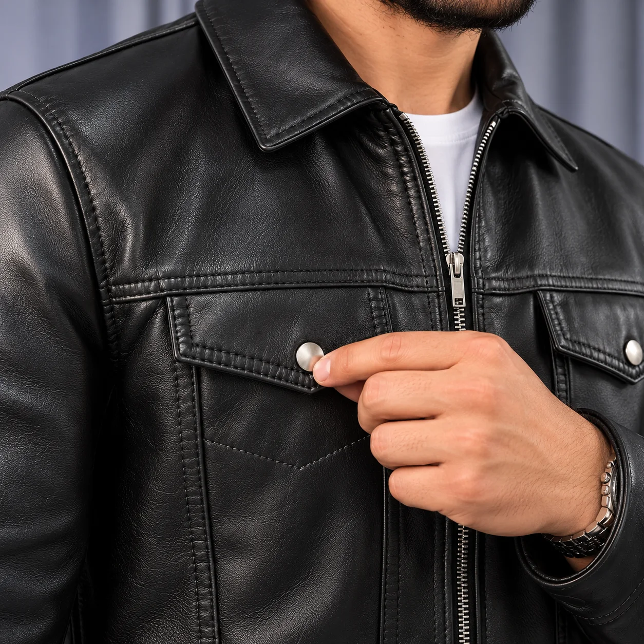 Jacket Cuir modele semij