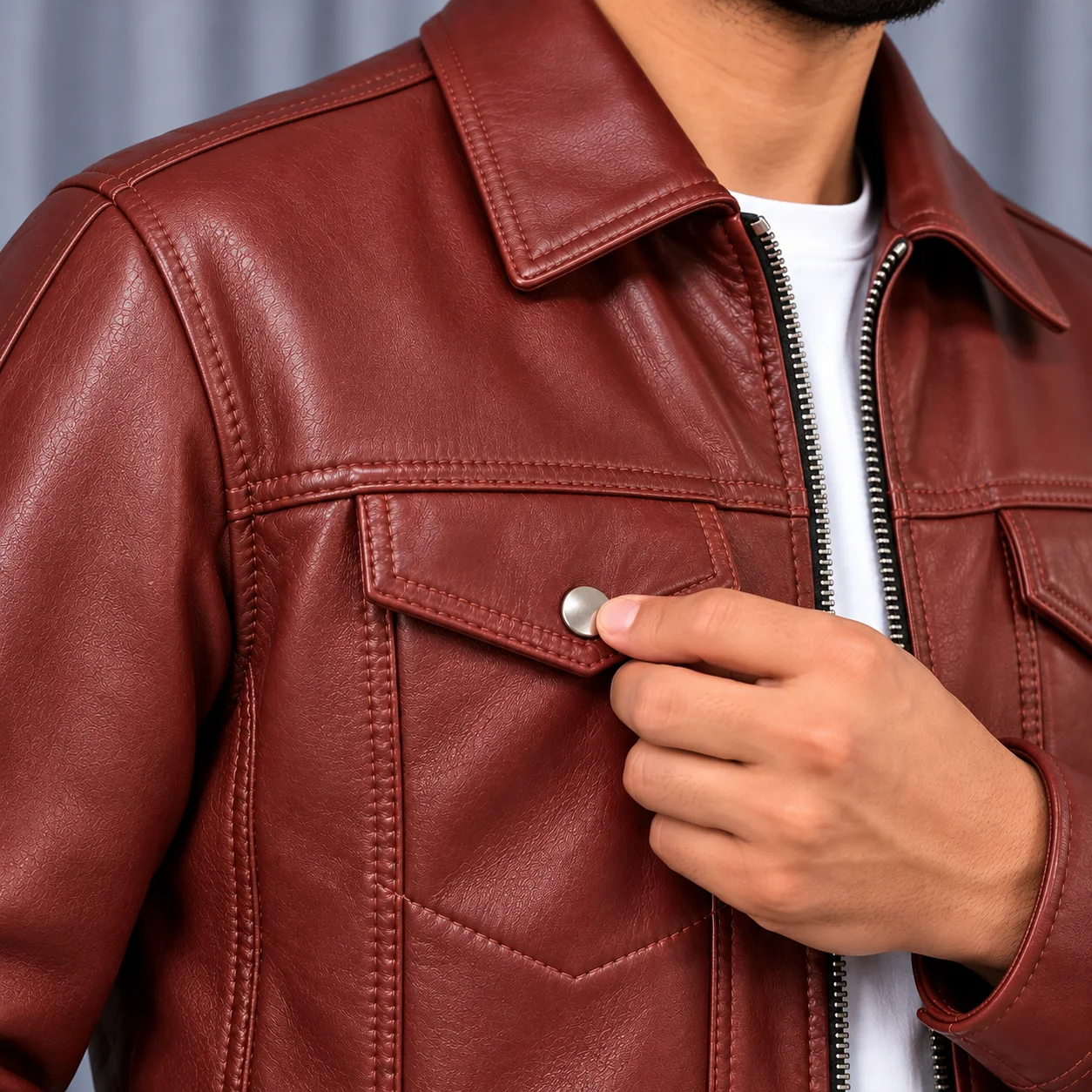 Jacket Cuir Modele Semij