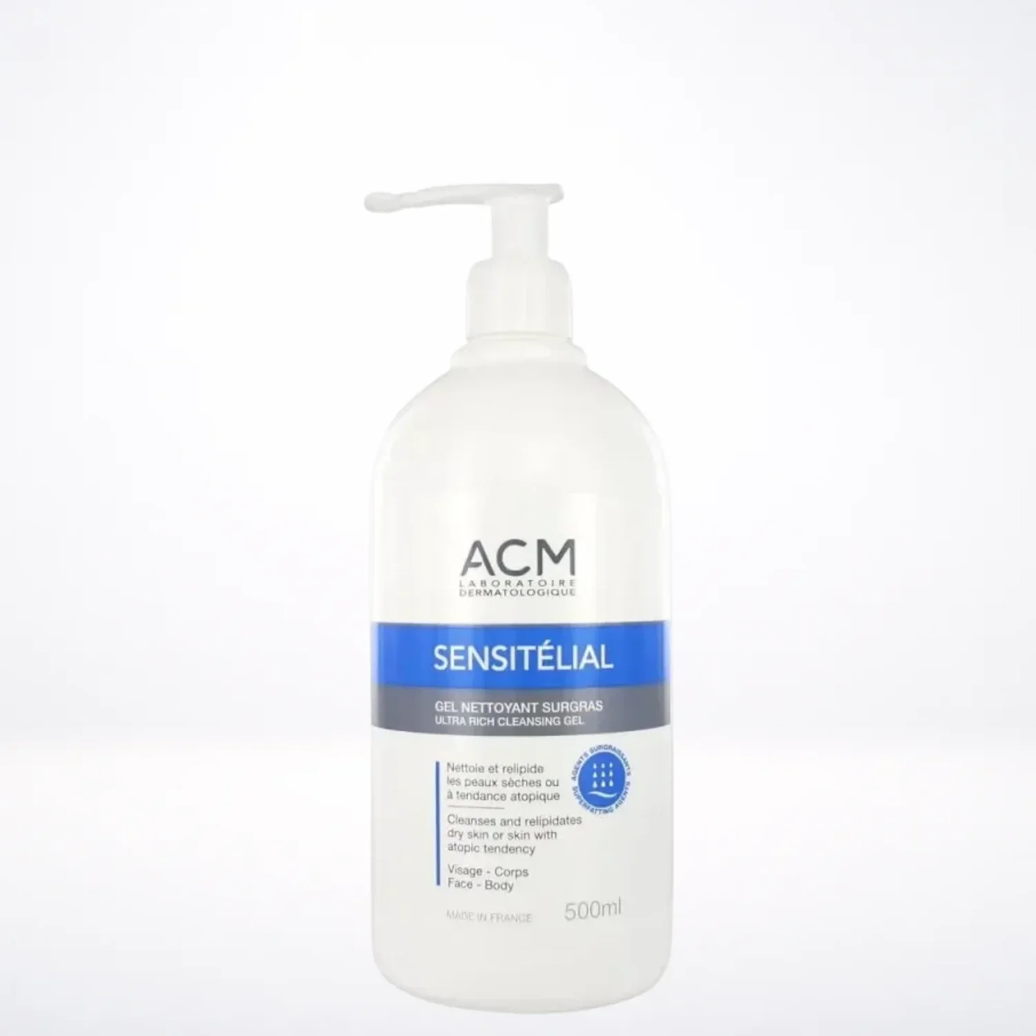 ACM SENSITELIAL gel nettoyant surgras | 500 ml