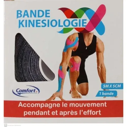 Comfort Bande Kinesiologie 5m x 5cm Noir