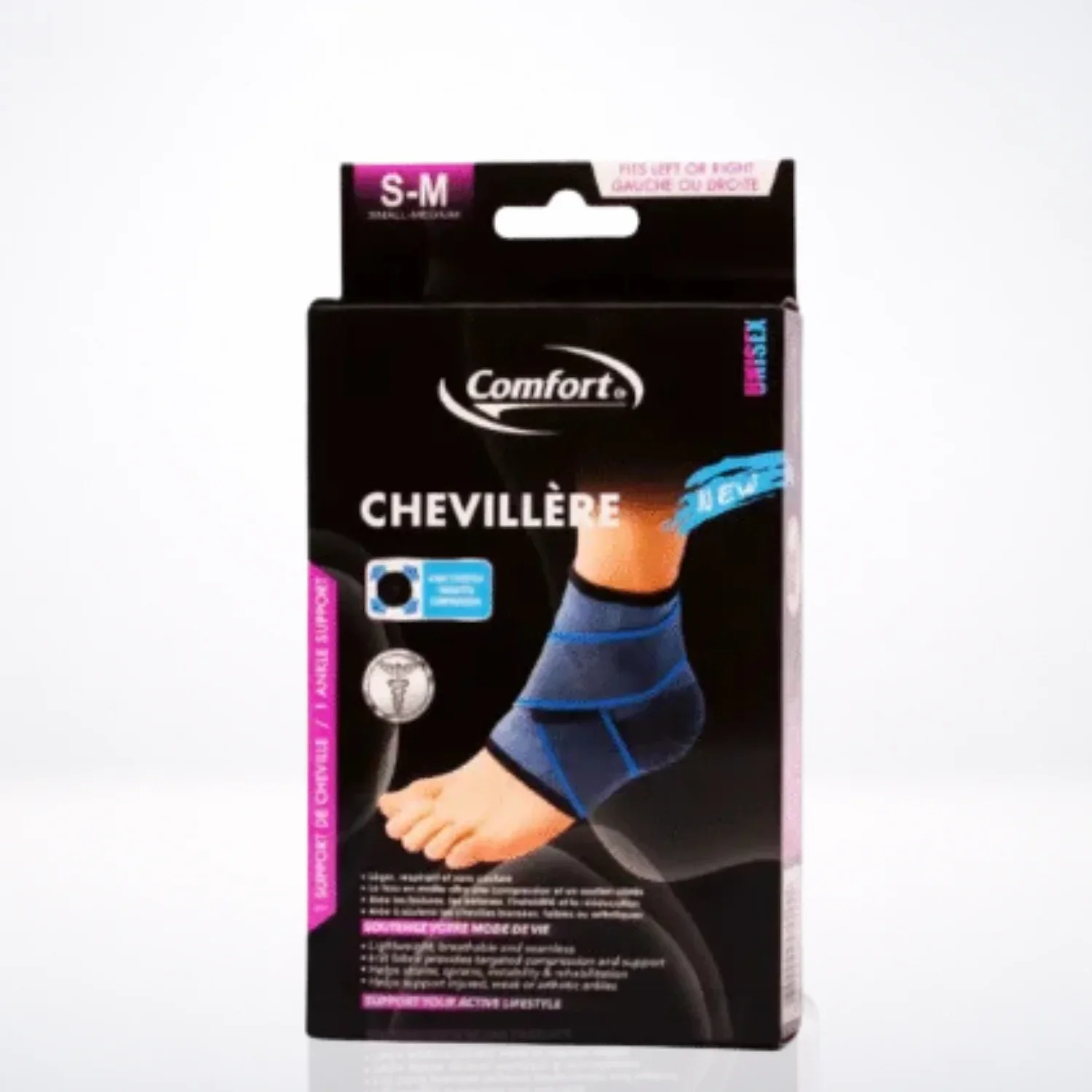 Comfort Chevillere Starpping Noir Large-Xlarge
