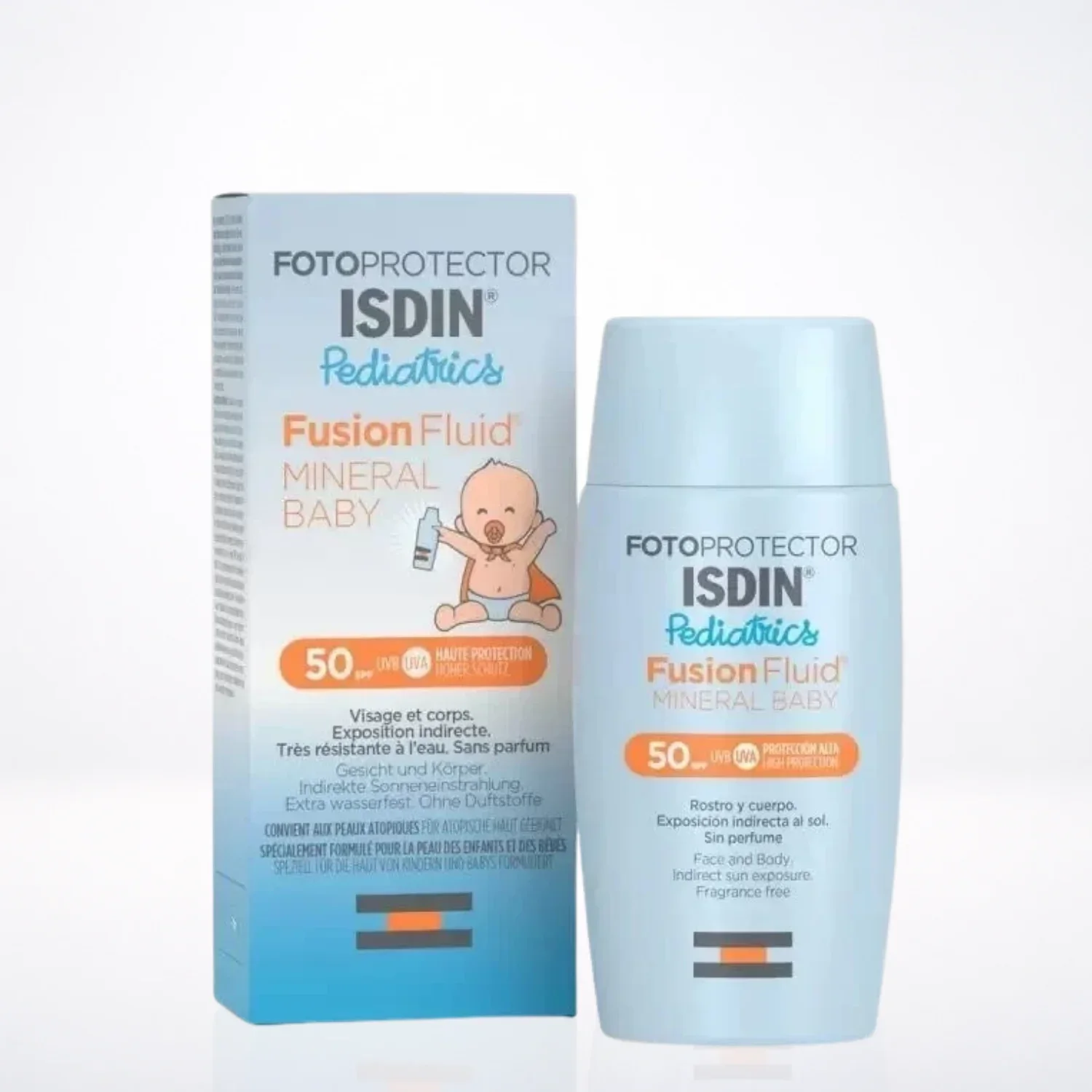 ISDIN FOTOPROTECTEUR Fusion Fluide Minérale Bébé Pédiatrie Spf 50+
