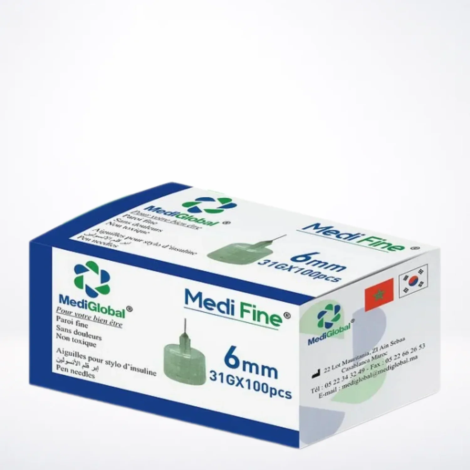 mediglobal medi fine 6 mm 32g - 100 pieces