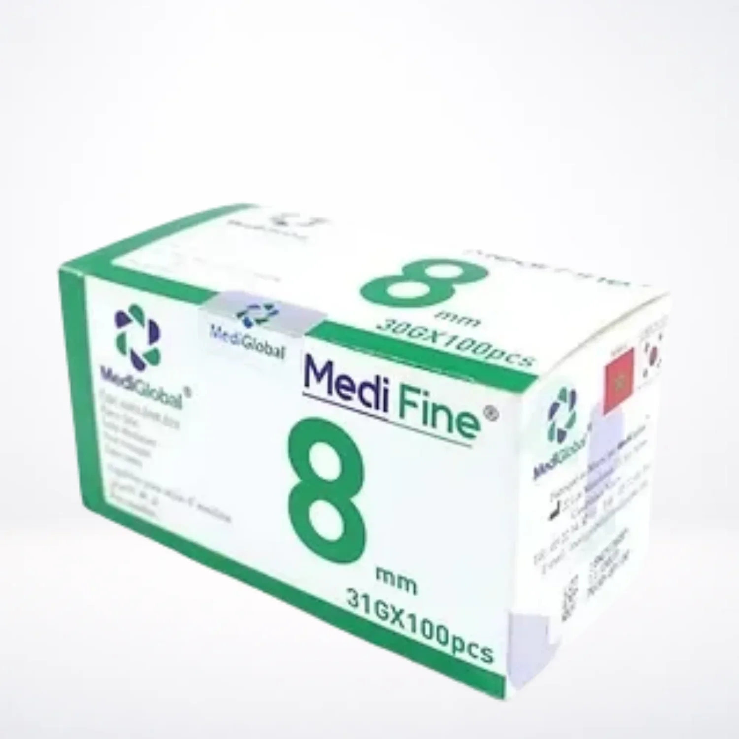mediglobal medi fine 8 mm 32g - 100 pieces
