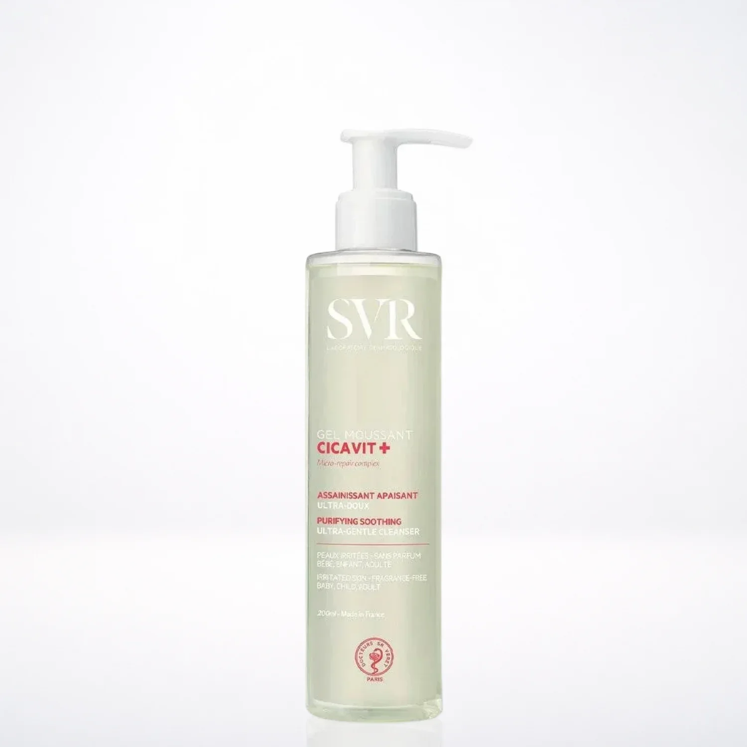 SVR Cicavit+ Gel Moussant 200ml Nettoyant Réparateur Peaux Irritées Sensibles